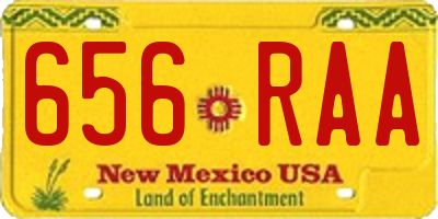 NM license plate 656RAA