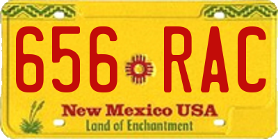 NM license plate 656RAC