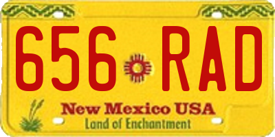 NM license plate 656RAD