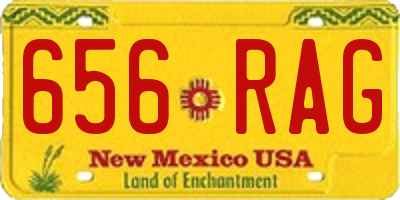 NM license plate 656RAG