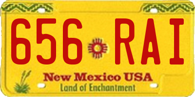 NM license plate 656RAI