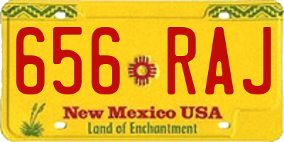 NM license plate 656RAJ