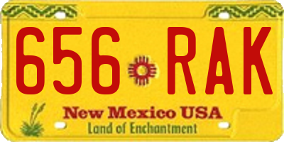 NM license plate 656RAK