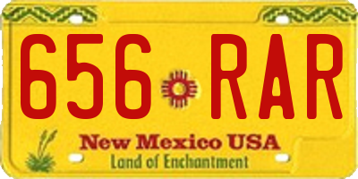 NM license plate 656RAR