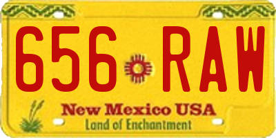 NM license plate 656RAW