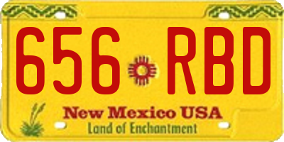 NM license plate 656RBD
