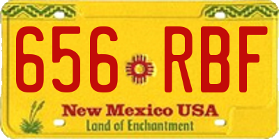 NM license plate 656RBF