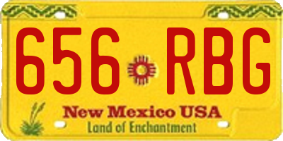 NM license plate 656RBG