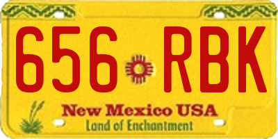 NM license plate 656RBK