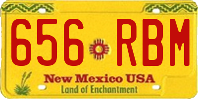 NM license plate 656RBM