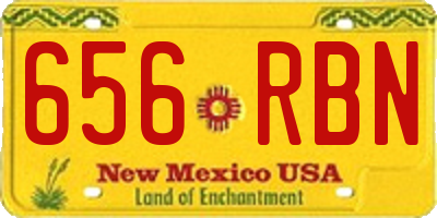 NM license plate 656RBN