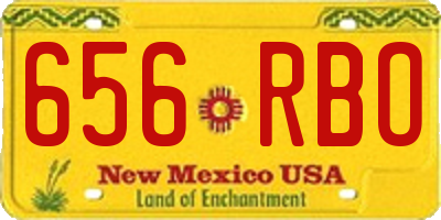 NM license plate 656RBO