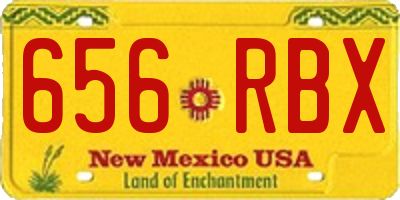 NM license plate 656RBX