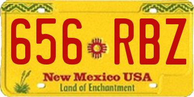 NM license plate 656RBZ