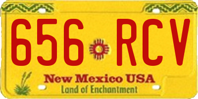 NM license plate 656RCV