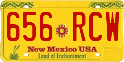 NM license plate 656RCW