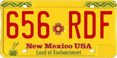 NM license plate 656RDF