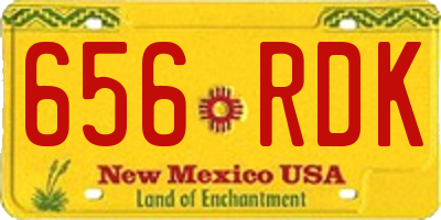 NM license plate 656RDK