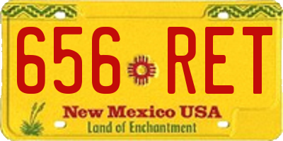 NM license plate 656RET