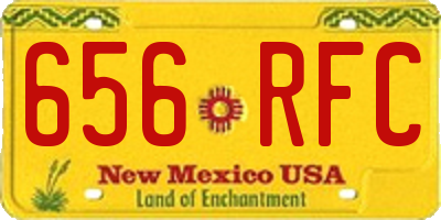 NM license plate 656RFC