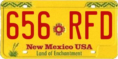 NM license plate 656RFD