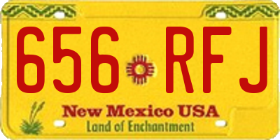NM license plate 656RFJ