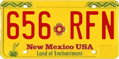 NM license plate 656RFN