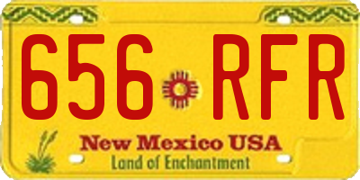 NM license plate 656RFR
