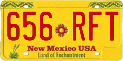 NM license plate 656RFT