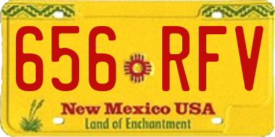 NM license plate 656RFV