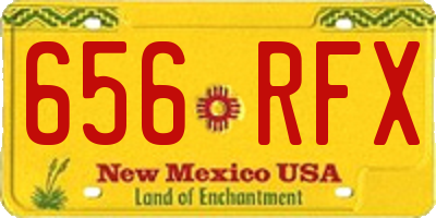 NM license plate 656RFX