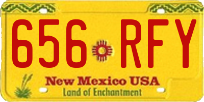 NM license plate 656RFY
