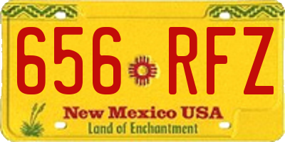 NM license plate 656RFZ