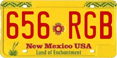 NM license plate 656RGB