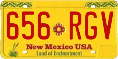 NM license plate 656RGV