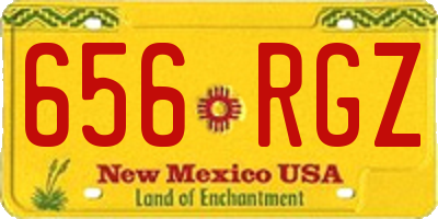 NM license plate 656RGZ