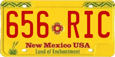 NM license plate 656RIC