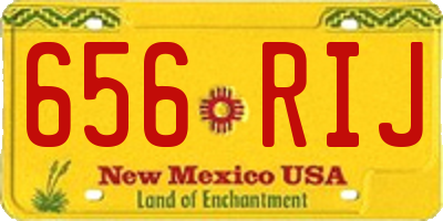NM license plate 656RIJ
