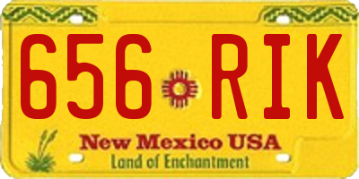 NM license plate 656RIK