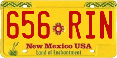 NM license plate 656RIN