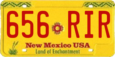 NM license plate 656RIR