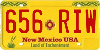NM license plate 656RIW