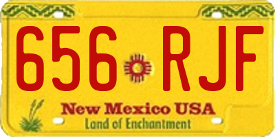 NM license plate 656RJF