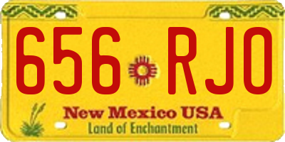 NM license plate 656RJO