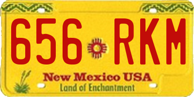NM license plate 656RKM
