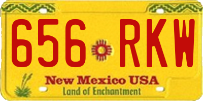 NM license plate 656RKW