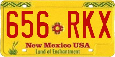 NM license plate 656RKX