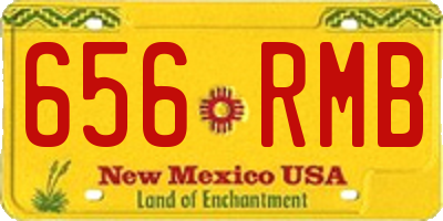 NM license plate 656RMB