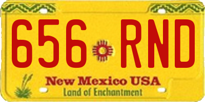 NM license plate 656RND