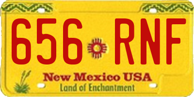 NM license plate 656RNF